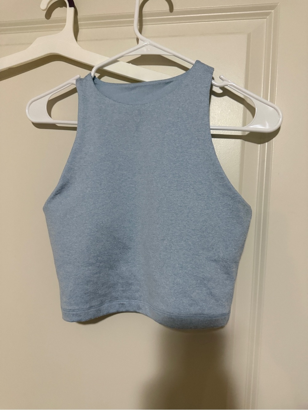 Women's High Neck Athletic Tank Top - Light Blue